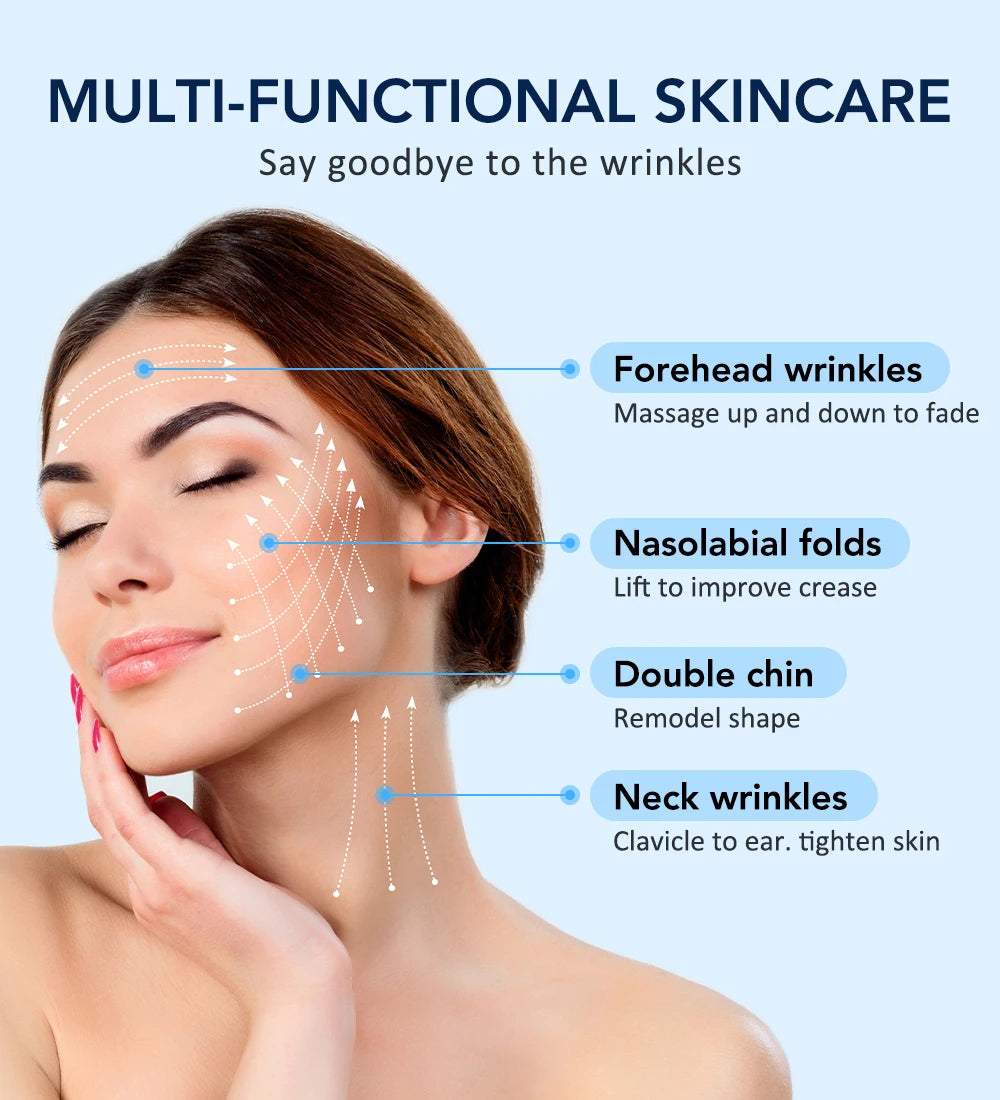 Appareil de lifting facial EMS à 7 modes de lumière pour raffermissement de la peau électrique