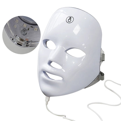 7 Colors Face Skin Rejuvenation Acne LED Facial Mask - Eclaya